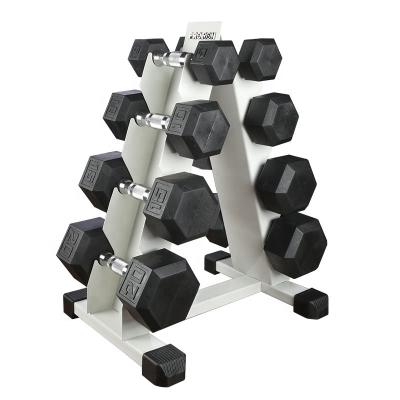 China Adjustable Weight Dumbbell Hex Dumbbell Rubber Knurling Rubber Set For Home Gym Universal Cheap Prices Steel Body OPP Hot Selling Black Bag for sale