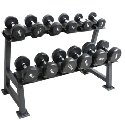 China Gym Training Hex Multi Dumbbell RackSet Adjustable Real Weights Rubber Dumbbells For Home Fitness Equipment for sale