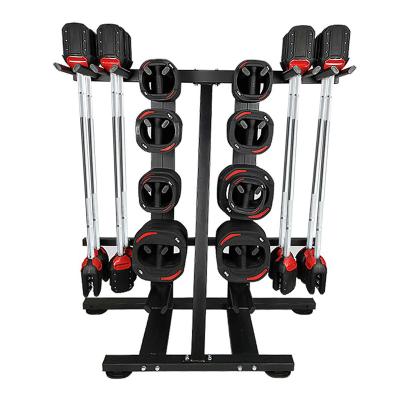 China Portable Adjustable Barbell 20 Kg Easy To Use Adjustable Barbell With TPU Free Gym Accessories Fitness Bar Weight Rubber Barbell for sale