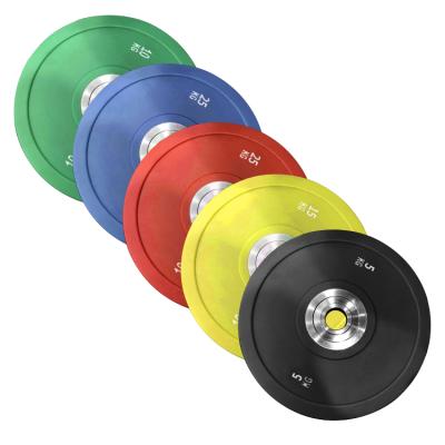 China Commercial Use Real Hot Sale Gym Color PU Bumper Plates Cheap Bumper Plates Set Competition Weight Plates for sale