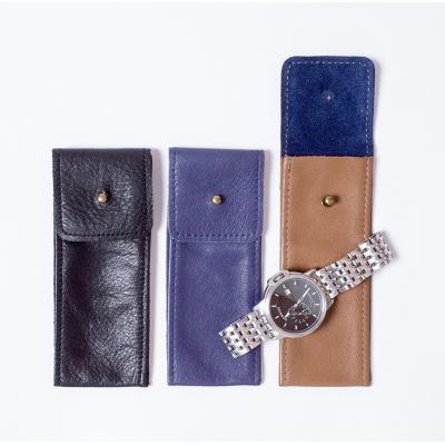 China Hot Sale Leather Packing Items Storage Bag Travel Watch Pouch for sale