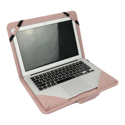 China Business PU Cash Book Cover Folio Leather Sleeve With Stand Function Compatible With MacBook for sale