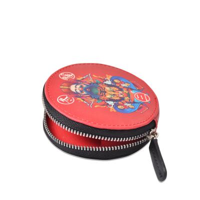 China Trendy Hip Hop Women Round Coin Wallets With Digital Printing for sale