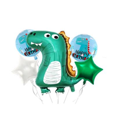 China Advertising Toy/Gift Toy/Pomotional Toy Balloons Dinosaur Walking Balloons/Foil Animal Dinosaur Helium Globos Decoration Wholesale Mylar Set 5 for sale