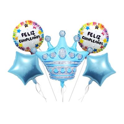 China Wholesale Cartoon Mylar Balloons Globos Helium Foil Crown Decor Kit Decoration Advertising Toy Toy/Gift/Toy Pomotional/Decoration Foil Balloon for sale