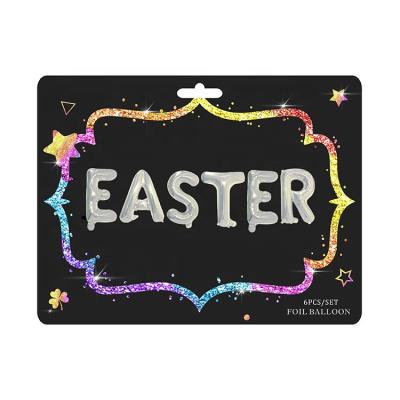 China Advertising Toy/Gift Toy/Pomotional Toy/Decoration Wholesale Happy Easter Globos Foil EASTER Foil Balloon 16 Inch Aluminym Mylar Alphabet Letter Balloons for sale