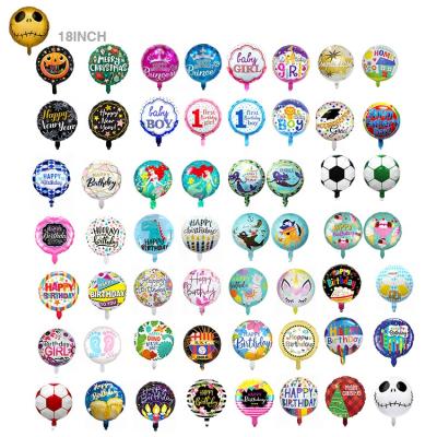 China 2021 Wholesale Pomotional Toy/Gift Toy/Decoration 18 Inch Kids Toys Round Helium Balloons Globos Other Party Decorations Foil Balloons for sale