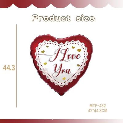 China Advertising Toy/Gift Toy/Pomotional Toy/Decoration New Arrival 18 Inch I LOVE YOU Saint Valentine's Day Balloons Foil Helium Big Heart Logo Balloon by Globos for sale