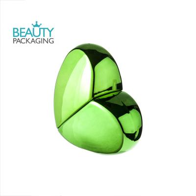 China Personal Care 10ml 20ml 30ml Glass Empty Green Perfume Bottle With Heart Shape for sale