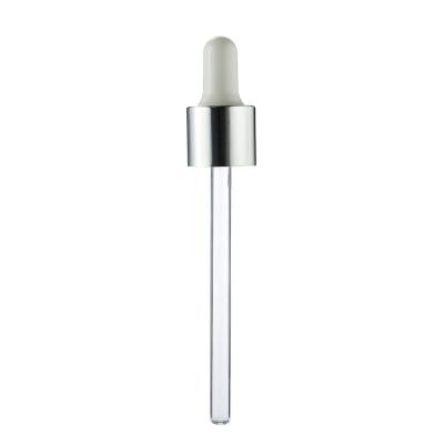 China 18mm Metal Silver Child Safe Dropper With Glass Pipettes for sale