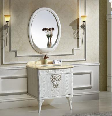 China Environmental Friendly Contemporary Simple Chinese Bathroom Furniture Solid Wood Bathroom Furniture for sale