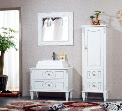 China Water Proof Classic Style Bathroom Vanity With Single Resin Sink for sale