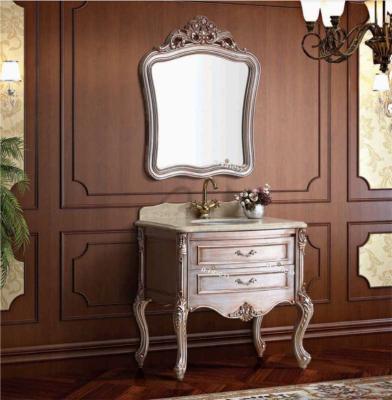 China Durable classic wood bathroom cabinet, antique bathroom vanity cabinet countrystyle bathroom cabinet for sale