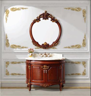 China Bathroom Null Furniture Classic Solid Wood Bathroom Cabinet Oak Wood Bathroom Cabinet for sale