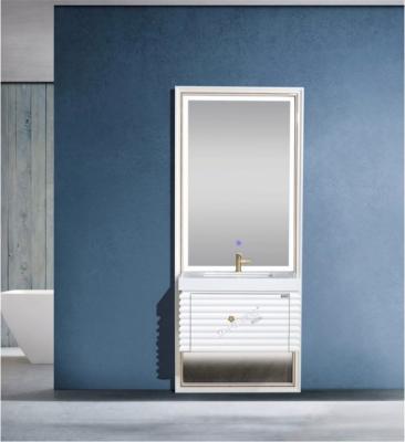 China Water proof white bathroom vanity large mirror hotel bathroom furniture moden style furniture wooden bathroom for sale