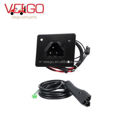 China 48 Volt Charger Plug and Socket with Wire for (2008+) EZGO RXV Golf Carts OEM Standard Size for sale