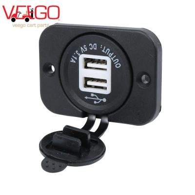 China 12V Golf Cart USB Charger USB Port USB Outlet With Bracket EZGO 12V Club Car YAM Golf Car Golf Car for sale