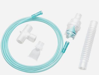 China 6L/Min Oxygen Face Mask Nebulizer Kit With Corrugated Tube Te koop