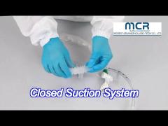 disposable 24 hours closed suction catheter system and inline suction catheters mdi port