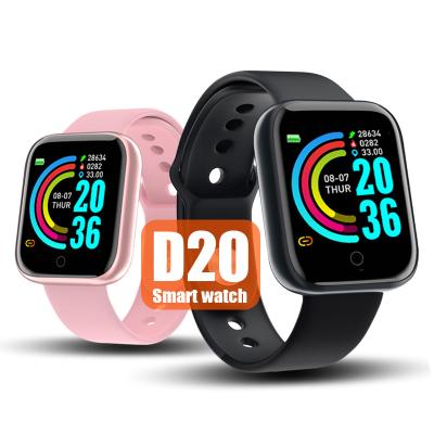 China Hot Selling Amazon Sports Touch Screen Wristband Support Smart Running Smart Pedometer Reminders Waterproof Watch D20 Y68 for sale