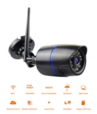 China Hot Selling Outdoor Wireless Wifi 1080 FHD 1080P Camera wifi ip security camera ip wifi ip camera waterproof/waterproof for sale