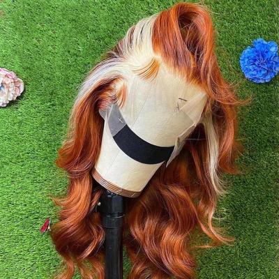 China Silky Straight Wave Ladies Hair Wigs Accentuate 30 Inch Body Wave Lace Front Wigs Orange Brazilian Wigs For Women for sale