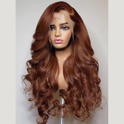 China Wholesale 150% 180% Full Wave Density Hd Lace Hair Wigs For Color Women, Brown Transparent Lace Front Wig Brazilian Virgin Hair for sale