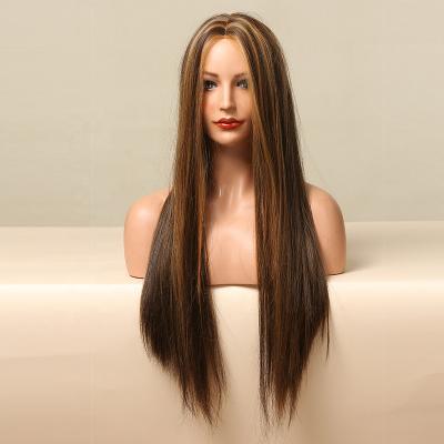 China Long Lace Front 250 Density Brazilian Wave Hair Bundles Silky Straight Human Hair Wig For Black Women for sale