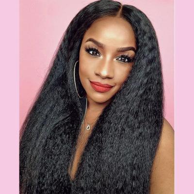 China Human Yaki Yaki Straight Hair Wig Lace Headband Hair Top Sellers Transparent Lace Wigs 360 Pre Plucked Indian Hair Wigs for sale