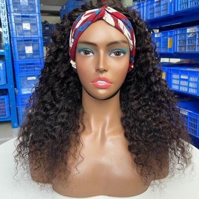 China 100% Curly Hair Wigs Wholesale Not Curly Cher Hair Wigs For Black Women 100% Curly Headband Wig With Headband Attached Hair Hair Products for sale