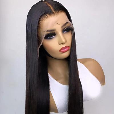 China Silky Straight Wave 30 Inch Long Raw Indian Straight Natural Wigs Lace Up Wholesale Seller 13*5 T Part Lace Wigs Raw Hair T Piece Hair Lace Wig for sale