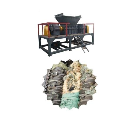 China Double-Screw Small Textile Processing Shredder for Fabric Shredding Machine for sale