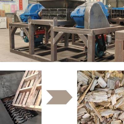 China 6400.000kg Old Wood Pallet Shredder Wood Furniture Crusher Machine for Wood Recycling for sale