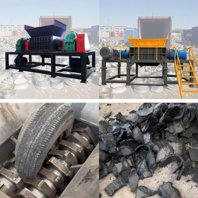 China Recycle with MCS-800 Industrial Scrap Hubs Shredder Double Shaft Truck Car Tire Shredder for sale