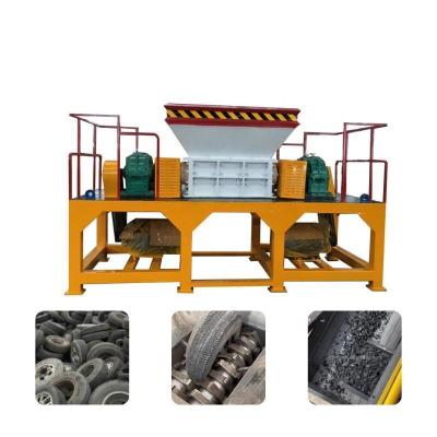 China SKD-11 Blades Material Full Automatic Customizable Scrap Rubber Tire Shredding Equipment for sale