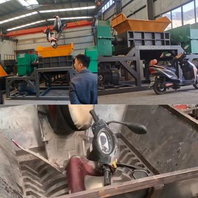 China Initial Payment Automatic Industrial Waste Shredder Scrap Metal Double Shaft Shredder for sale