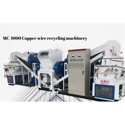 China MCT-1000 Customized 800-1000 Kg/H Scrap Copper Wire Cable Granulator Recycling Machine for sale