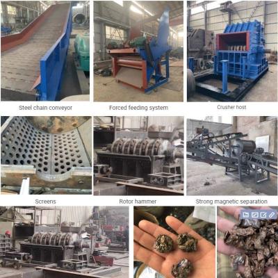 China Metal Crusher Machine for Scrap Metal Crushing Customization Final Product Metal Block for sale