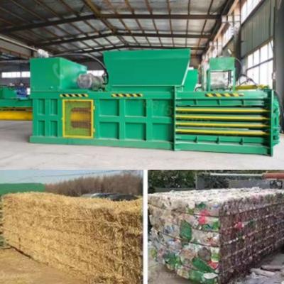 China Conveyor and Shipping Cost Included Hydraulic Horizontal Baler for Scrap Materials for sale