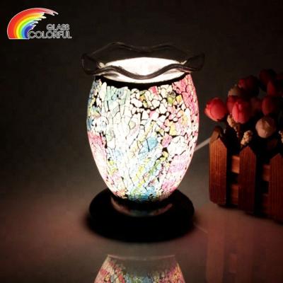 China WAREHOUSE restaurant mosaic oil burner home bar decorated lamp birthday electric glass electric glass gift for sale