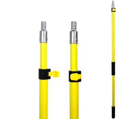 China Extentclean Extendable Telescopic Pole 2 Sections Fiberglass Paint Roller Pole Handle for sale