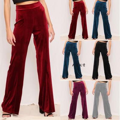 China Anti-pilling women 2022 autumn and winter new Amazon burst high style yoga fashion solid color elastic waist casual pants for sale