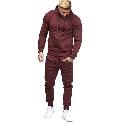 China European men's breathable border spring MQY 2021 new hooded outdoor fitness loungewear arm zipper suit sports and American for sale