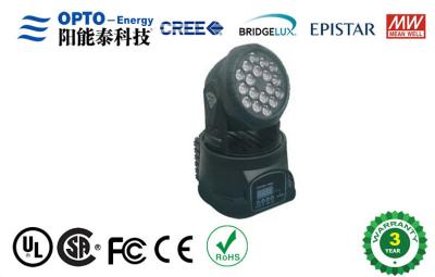 China TV studios Zoom RGBW Led Stage Light 60pcs 18W , 12 Channels DMX Moving Head for sale