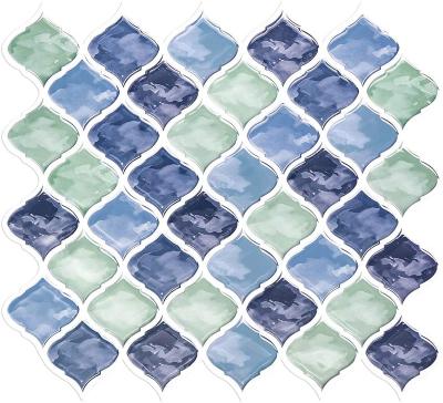 China Waterproof+ECO-Friendly+Self-adhesive 3D Gel Peel and Stick Tile Lantern Arabesque Design Peel and Stick Backsplash Wall Tile for sale