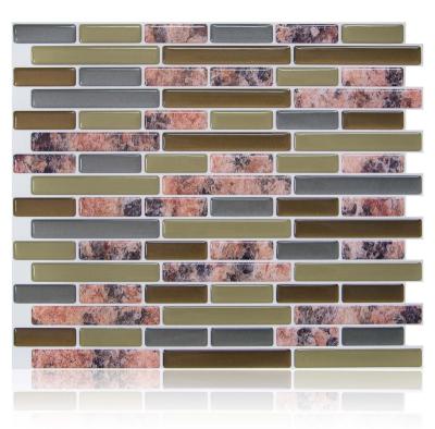 China Self Adhesive Marble Mixed Color 250*250mm Wall Tile Peel and Stick Backsplash Art Sticker Tiles for sale