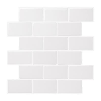 China Modern DIY Bathroom Wall Tiles Simple Paperback Water Proof PVC Wall Stickers Tile Peeling and Pasting for sale