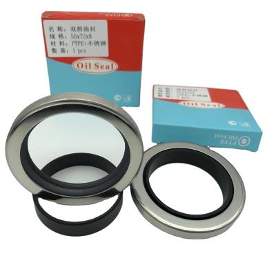 China Performance Stainless Steel PTFE Air Compressor Lip Seal Shaft Sealing Gasket for sale