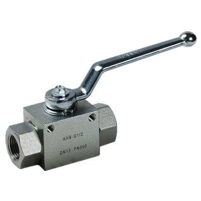 China Hydraulic High Pressure Hydraulic Ball Valve With Mounting Holes KHB BSP1/2 BKH 2 Ways for sale