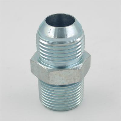 China Connect 74 Degree Flared Pipes Carbon Steel JIC Male 1JN Fitting UNF To NPT Hydraulic Adapter for sale